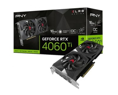 PNY GeForce RTX 4060 Ti Verto XLR8 Tarjeta Grafica 16GB GDDR6 NVIDIA Dual Fan - PCIe 4.0, HDMI, DisplayPort