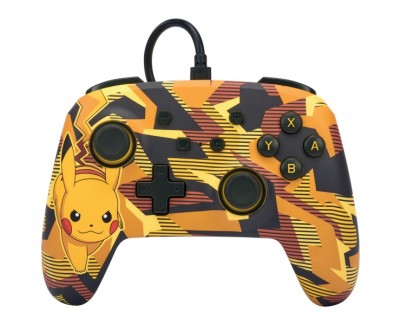 PowerA Mando con Cable Enhanced para Nintendo Switch - Camo Storm Pikachu