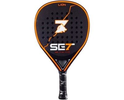 Set Lion Pala de Padel - Forma Lagrima - Marco 100% Carbono - Cara 100% Carbono 3K - Nucleo Goma Black Eva Compressed