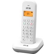 SPC Keops Telefono Fijo Inalambrico DECT - Pantalla Iluminada - Agenda 50 Contactos - Identificador de Llamadas - Color Blanco