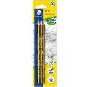 Staedtler Noris 183 Pack de 3 Lapices de Grafito Triangulares - Mina 2HB - Resistencia a la Rotura