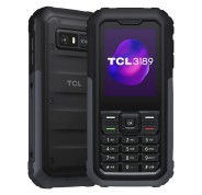 TCL 3189 Telefono Movil Pantalla 2.4\" Bluetooth 5.1 - Diseño Duradero - Bordes Reforzados - Sumergible hasta 1.5m 30min - Boton SOS - Color Negro/Gris