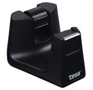 Tesa Smart Easy Cut Portarrollos de Sobremesa - Para Utilizar con una Mano - Cuchilla de Sierra - Ocupa muy poco Espacio - Color Negro