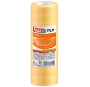 Tesa Tesafilm Standard Pack de 10 Cintas Autoadhesivas Transparentes 15mmx33m - Buena Adherencia y Alta Resistencia a la Luz UV - Sin PVC