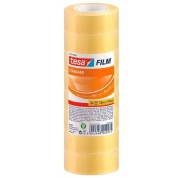 Tesa Tesafilm Standard Pack de 8 Cintas Autoadhesivas Transparentes 19mmx33m - Buena Adherencia y Alta Resistencia a la Luz UV - Sin PVC