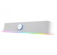 Trust GXT 619 Thorne Barra de Sonido Gaming 12W - Iluminacion RGB - Jack 3.5mm - Control de Volumen - Color Blanco