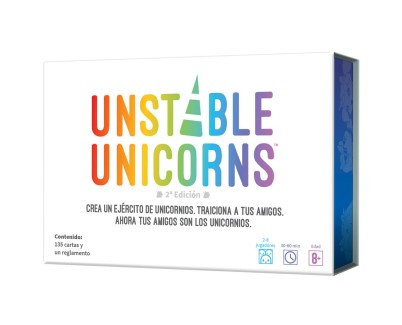 Unstable Unicorns Juego de Cartas - Tematica Fantasia  - De 2 a 8 Jugadores - A partir de 8 Años - Duracion 30-60min. aprox.