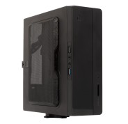 Unykach UK1007 Caja Torre Mini-ITX - Fuente de Alimentacion 150W Incluida - Tamaño Disco Soportado 2.5\" - USB-A 2.0/3.2 y Audio