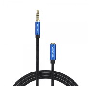 Vention Cable Extension Audio TRSS 3.5mm Macho a Hembra - 1.5m - Algodon Trenzado - Aluminio Azul