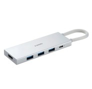 Xiaomi 5 en 1 Hub USB-C con 3x USB-A 3.0, 1x USB-C Carga Rapida hast 100W, 1x HDMI - Carcasa de Aluminio