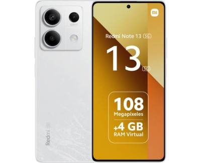 Xiaomi Redmi Note 13 5G Smartphone Pantalla AMOLED 6.67\" - 8GB - 256GB - Camara Principal 108MP - Bateria 5000mAh - Admite Carga de 33W - Color Blanco