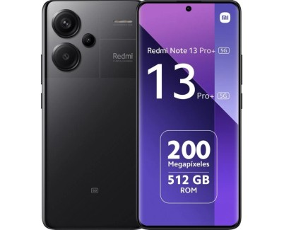 Xiaomi Redmi Note 13 Pro Plus 5G Smartphone Pantalla AMOLED 6.67\" - 8GB - 256GB - Camara Principal 200MP - Bateria 5000mAh - Admite Carga de 120W - Color Negro