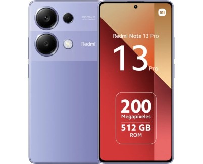 Xiaomi Redmi Note 13 Pro Smartphone Pantalla AMOLED 6.67\" - 12GB - 512GB - Camara Principal 200MP - Bateria 5100mAh - Admite Carga de 67W - Color Morado