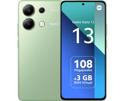 Xiaomi Redmi Note 13 Smartphone Pantalla AMOLED 6.67\" - 6GB - 128GB - Camara Principal 108MP - Bateria 5000mAh - Admite Carga de 33W - Color Verde