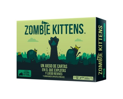 Zombie Kittens Juego de Cartas - Tematica Animales/Zombies/Humor - De 2 a 5 Jugadores - A partir de 7 Años - Duracion 15min. aprox.